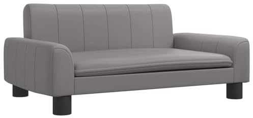 vidaXL Hundebett Grau 70x45x30 cm Kunstleder