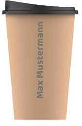 elastoREuse – personalisierter Kaffeebecher to go 250ml wiederverwendbar für Heißgetränke – Coffee to go Becher nachhaltig & spülmaschinenfest – Mehrwegbecher (Beständiges Braun)
