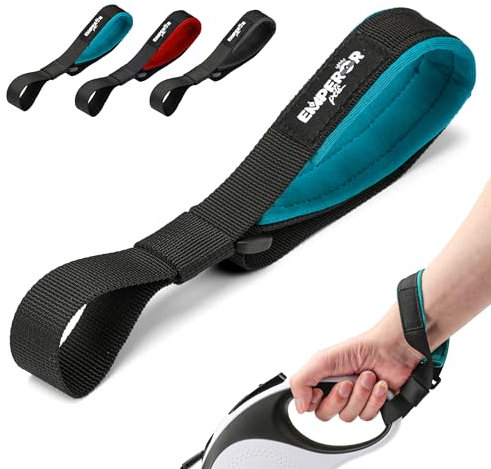 Retractable Dog Leash Add-On Accessory - Hand and Wrist Strap - for Greater Comfort, Loosen Grip for Your Hands and Better Control - Classic Blue