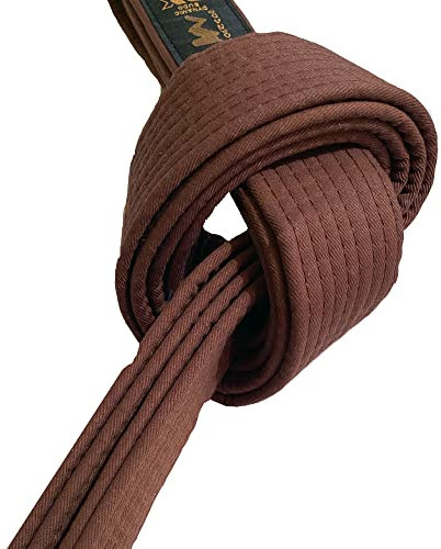 TEKKA BUDO Kampfsport Gürtel Braun - 260 cm x 4 cm - Braungurt für Karate, Judo, Taekwondo, Jujutsu, Kickboxen, Ninjutsu