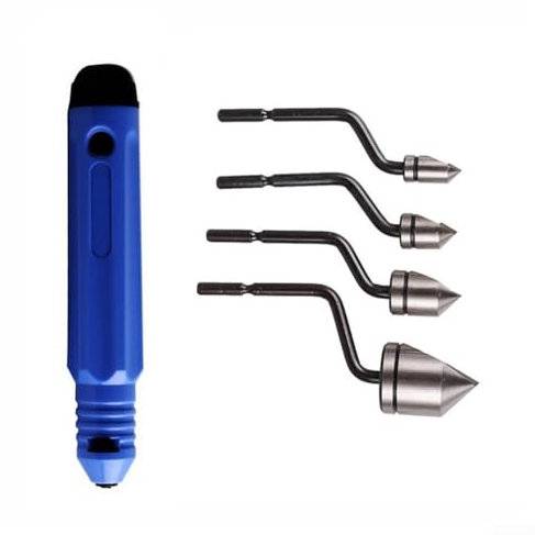 Outil d'ébavurage M2 HSS - Fraise à chanfreiner à tête fraisée et poignée de bavure - Ensemble d'outils d'ébavurage rotatifs (BC1041 + NB1100)