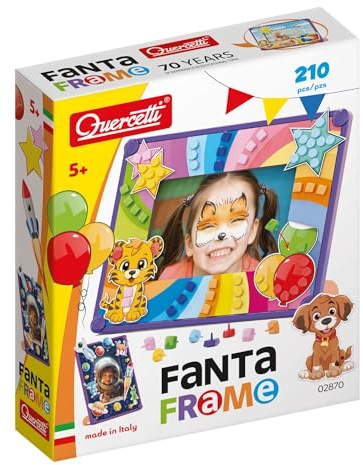 Quercetti Quercetti-2870 Fantaframe, Bilderrahmen mit Nägeln, Mehrfarbig, 217