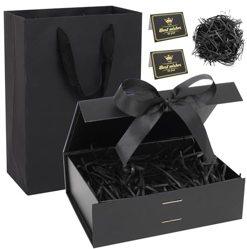 Geschenkbox Schwarz,23 x 17 x 7cm Geschenkbox mit Deckel