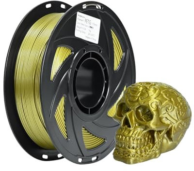 TRONXY Khaki PETG Filament 1,75 mm für 3D-Drucker, Metallisch Glanz 3D Drucker Filament 1KG Spule (2,2 lbs), Maßgenauigkeit /- 0,03 mm (Bronze Gold)