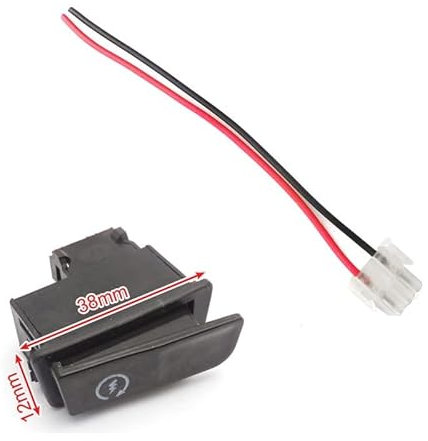 Piezas de motocicleta Luz de bocina de motocicleta, señal de giro, botón de haz alto y bajo, interruptor de arranque + conectores, enchufes de 2/3/4 pines for Scooter Eléctrico, ciclomotor ATV(Set 01)