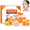 EHIOG Coffret Soin Visage Femme à la Vitamine C – Anti-Âge, Hydratant, Éclat du Teint & Réduction des Ridules, Set de Soins Portable Idéal pour Voyage, Sport ou Cadeau