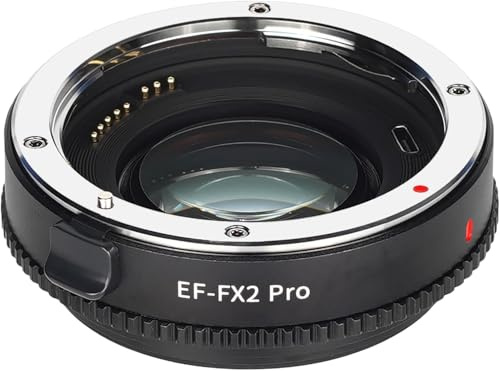 EF-FX2 Pro Autofokus Objektiv-Adapter kompatibel mit Canon EF Objektiv auf Fuji X-Mount Kamera X-A1/2/3/5/10/20, X-T1/2/3/10/20/100, X-E1/2/2S/3, X-PRO1/2, X-H1