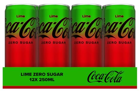 Lata de Coca Cola Zero Sugar Lime (12x 250 ml)