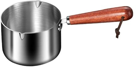 Casserole à lait confortable à tenir avec une large gamme d'applications - L'acier inoxydable est durable et confortable à tenir sans 304 petite taille 125 ml