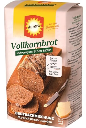 Aurora Vollkornbrot Backmischung 500g (6er Pack) | Gesundes Vollkornbrot einfach backen