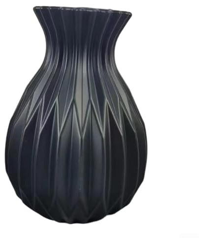Mini vasi colorati in plastica infrangibile con base ponderata a prova di perdite, piccoli supporti per fiori per decorazione da tavolo, casa o ufficio, centrotavola (nero)