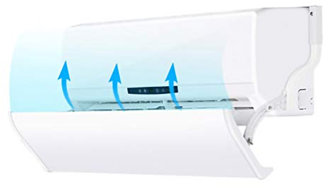 Deflettore aria condizionata, Deflettore di direzione del vento for condizionatori d'aria domestici, deflettore anti-vento dritto, regolabile(80~86cm)