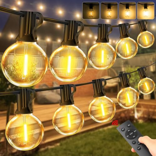 String Outdoor Festoon Garden Lights - G40 65Ft 20M LED Light Mains Powered