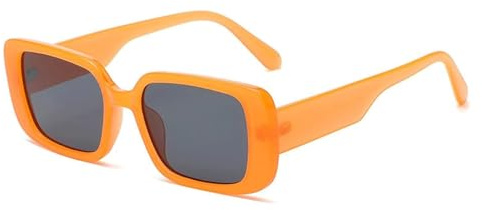 Fejkglasögon Retro glasögonbåge Dam Rektangulära solglasögon Liten båge Glasögonbåge Klassisk Glasögonbåge Modern(Oranje)