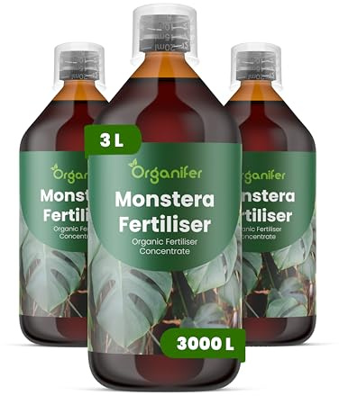 Engrais liquide organique 3x1L pour Monstera – favorise croissance et vitalité – Organifer