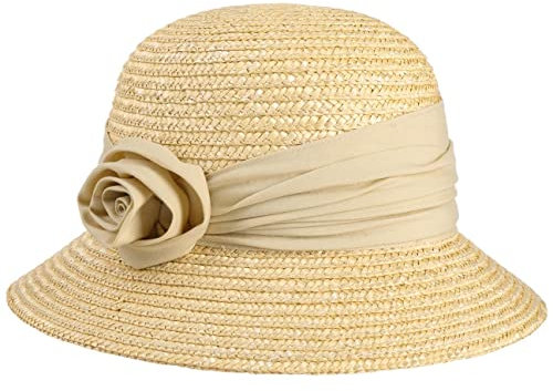 Seeberger Damen Damenstrohhut Sonnenhut, Beige (leinen 93), Medium (Herstellergröße: Orig)