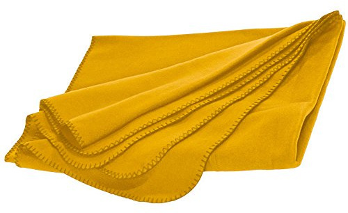 presents & more XL Fleecedecke und Kissen in einem ca. 180x120 cm (Gelb)