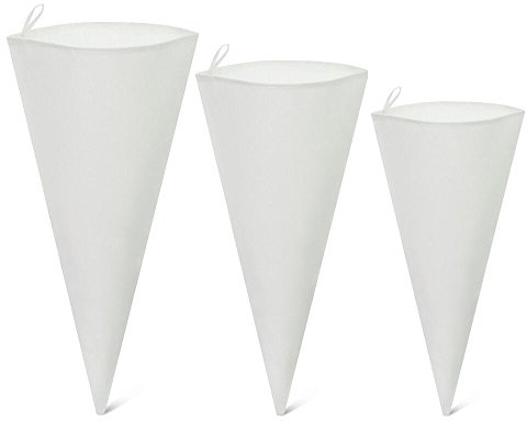 Jennice House Pastry Bags Set, 3 Pack of Reusable Cake Decorating Cotton Canvas Piping Icing Cupcake Bags in 3 Sizes -12 inch+14 inch+16 inch