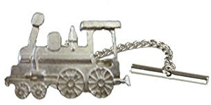 Giftsforall GT240 Krawattennadel mit Kette aus englischem Zinn, 4,9 x 3,4 cm, aus Derbyshire, UK