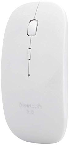 Mouse inalámbrico Bluetooth, Mice inalámbrico Inteligente 4D, ratón de computadora ergonómico Ultra Delgado de 1600 PPP, para Android TV Box/PC/Smart TV/proyector (Blanco)