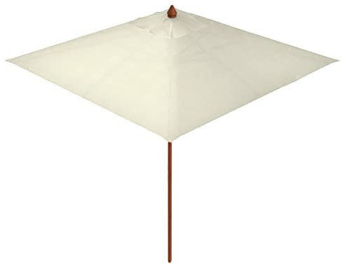 Danieli Ombrellone da Giardino 4x4 a Palo Centrale in Legno. Ombrellone Antivento con Telo Idrorepellente 100% Acrilico. Stecche intercambiabili