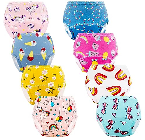 Cogindss Xmrlvn Baby Töpfchen Trainingshose für Jungen und Mädchen 4-6 Jahre,Mehrfarbig,8 Stück,L