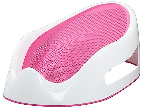 Summer Clean Rinse Babybadewanne, Badewannenstütze Zur Verwendung auf der Theke, Im Waschbecken oder in der Badewanne, Weicher TPE-Babybadesitz aus Silikon (Rosa)