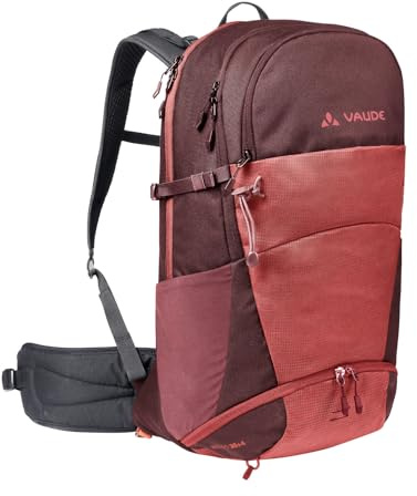VAUDE Wanderrucksack Wizard 30+4, wasserabweisender Rucksack Damen & Herren, komfortabler Trekkingrucksack mit durchdachtem Tragesystem & praktischer Fächeraufteilung, redeva,Einheitsgröße | Wasserabweisender Rucksack Damen & Herren