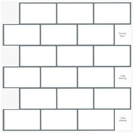 HonGien 10Pcs Panneaux Muraux Autocollants, Papier Peint Aspect Pierre, Autocollant Mural, Panneaux muraux 3D pour Cuisine, Salle de Bain, Balcon 30,5 cm x 30,5 cm(Blanc)