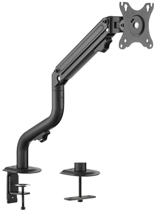 AISENS - DT32TSR-139 - Soporte de Mesa Eco Contrapeso Giratorio E Inclinable para Monitor/TV 8Kg (3 Pivotes, 1 Brazo) de 17-32, Negro