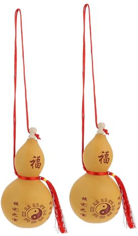 MAGICLULU 2pcs Natural Gourd Pendant Chinese Traditional Craft Adornment for Home Decor Ornaments