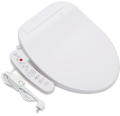 GMSLuu Elettronico Smart Bidet Sedile WC Elettrico Bidet Smart Flush Sedile WC Coperchio WC Automatico Deodorizzazione sedile riscaldato con doppi ugelli autopulenti