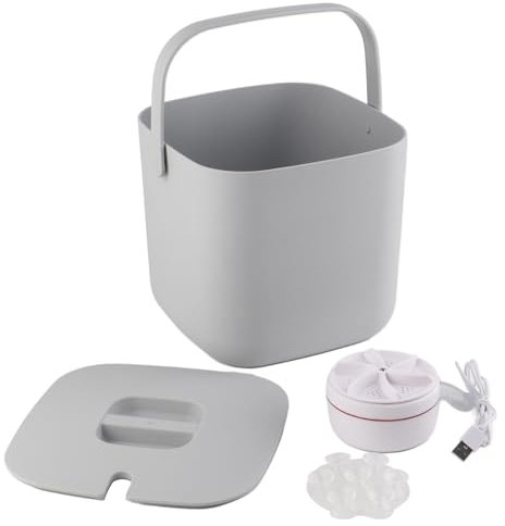 3.8L Travel Washing Machine Mini Turbine Washing Machine Noise Reduction Portable USB Washing Machine for Socks Underwear