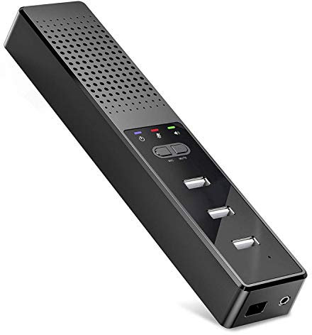 Sujurio Haut-parleurs d'ordinateur avec microphone et haut-parleur de conférence USB, micro PC pour vidéoconférence