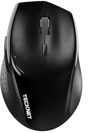 TECKNET PRO Rechargeable Wireless Mouse, 2.4GHz Mouse with USB Nano Receiver, 6400 DPI Cordless Optical USB Mouse, 6 Adjustable Levels Silent Wireless mouse for Laptop/PC/Computer