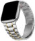 HITZEE Metall Armbänder Kompatibel with Apple Watch Armband 42mm 41mm 40mm 38mm, Edelstahl Ersatzband Damen Herren Band Kompatibel für iWatch Serie 10 9 8 7 SE 6 5 4 3 2 1, Silber Gold