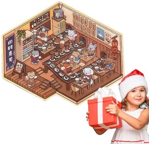 House Scene Stickers, dekorativer -Miniatur-Szenen-Aufkleber | Home Decoration Stickers Cartoon Szene Aufkleber für , Mädchen, Toddler, Kinder