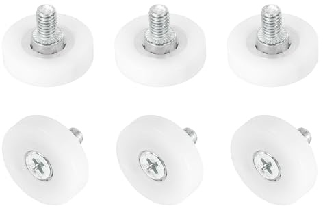 QUARKZMAN Ruote per Cassetti Nylon Ruote Ricambio per Pulegge Cassetti Armadi Cuscinetto 26mm Guide Scorrevoli Rulli per Posizionamento Cassetti per Parti Mobili Armadio Confezione da 6