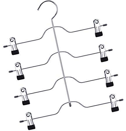 Cintre à 4 niveaux en acier pour jupes et pantalons - Réglable - Gain de place