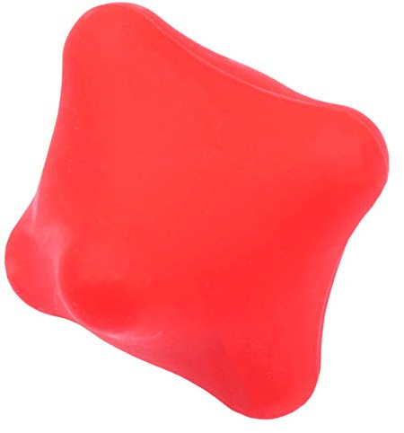 Roter Silikon Massageball für Yoga und Fitness zur Tiefenentspannung | Handmassageball, für Schüler und Berufstätige, Tragbar, Fördert Muskelbewegung, Nimmt Schweiß