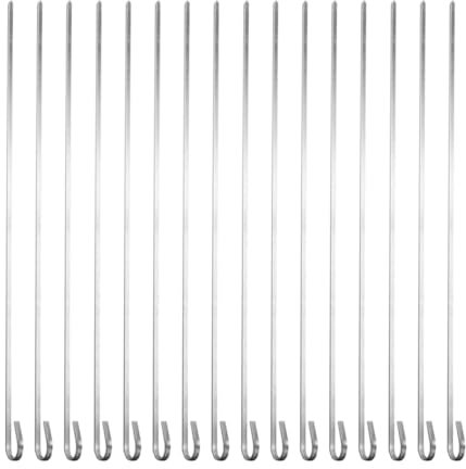 VANZACK 16 Pièces Lot De Brochettes Pour Barbecue Brochettes Turques Plates Acier Inoxydable