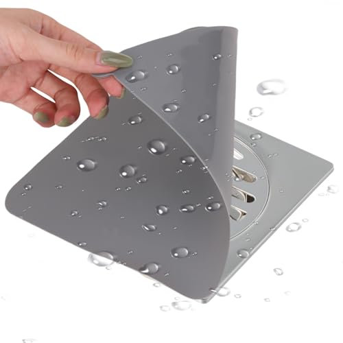 Bouchon Douche Anti Odeur, 2pcs Silicones Gris 20x20 Idéal pour Le Drain De Salle De Bain Solution Efficace Contre Les Mauvaises Odeurs Protection Durable De Votre Sanitaire
