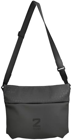Zwei kleine Handtasche JONA JO60 – kompakte Unisex Umhängetasche für Damen, Herren & Teenager – leichte Crossbody Bag mit verstellbarem Schultergurt – robuste Alltagstasche aus Polyester