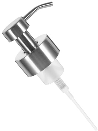 Dispensador de Jabón Espumoso de Sobremesa 44mm, Acero Inoxidable 304 | Plata, Cabezal de Rosca para Cuello de 44mm, Diseño de Bomba de Espuma, Apariencia Moderna