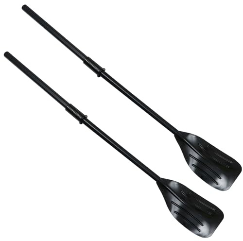 BESPORTBLE Set 2 Pezzi Pagaie per Kayak in PVC Nero, Pagaia Smontabile Resistente e Non Facile da Rompere, Accessori per Sport Acquatici e Canoe da Barca