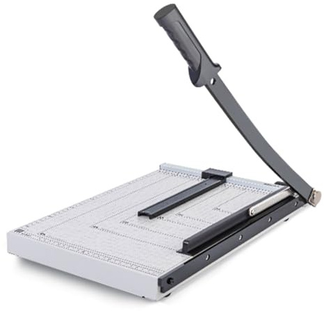 Générique Manueller Hebelschneider aus Stahl mit verstellbarer Führung und Hebelgriff – ideal für Büro, Schule, Bibliothek und Druck (A3)