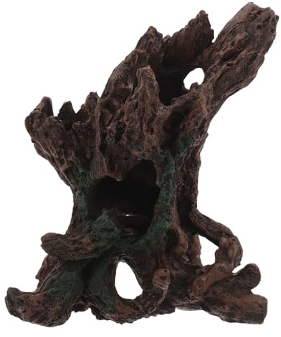 DIYEAH Décorations d'aquarium en Forme de souche d'arbre, Imitation Tronc d'arbre Creux en résine, Accessoires pour Aquarium, abri pour Betta, cachette, grottes, Bois flotté pour