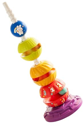 Baby Entwicklungs Stapelturm Spielzeug Regenbogen Farbsortierspiel Für Kleinkind Lernaktivitäten Mit Rotierendem Design Pädagogisches Babyspielzeug