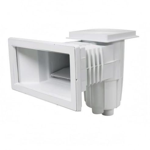 Ronyme Skimmer de Surface de Piscine Aspirateur Écope Ramasse-Feuilles Épurateur en Solide pour Capteur de Débris Flottants et Écume Sortie Inférieure Adapté, AQ-0040V pour Piscine À Membrane