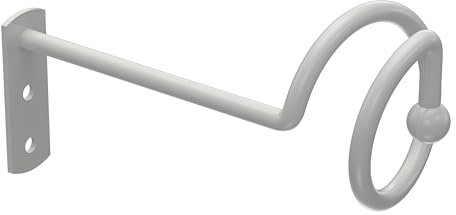 Interdeco Drapierhaken/Raffhaken Weiß (1 Paar)